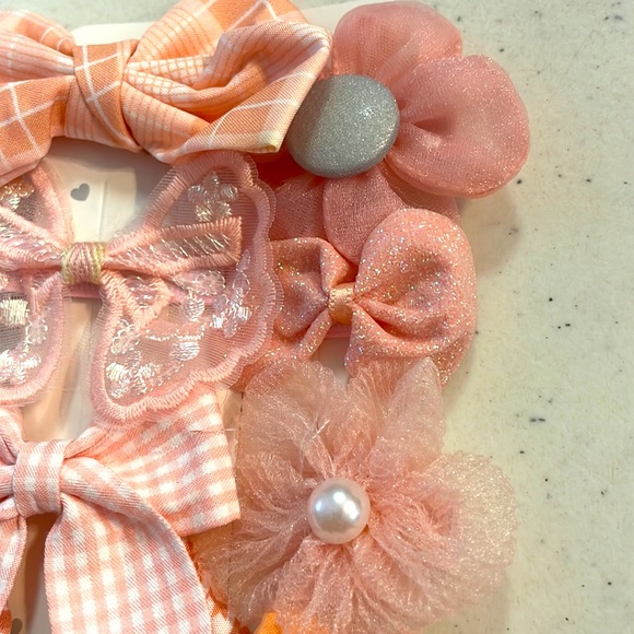 🎉2xHP🎉NWT Yeepsys Pink Fashion Hair Bows Set of 8 - Picture 5 of 7